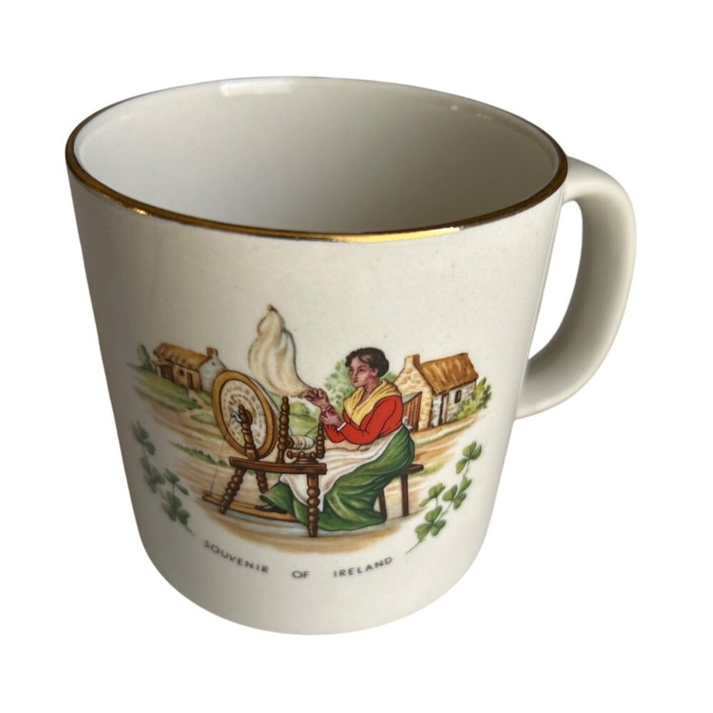 Carrigcraft Souvenir Of Ireland Carrigaline County Cork Shamrock Coffee Tea Mug